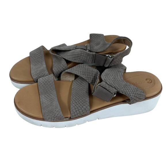 Corso Como Bonneigh Wedge Sandal Smokey Ash Tan Women's Size 7.5 M EUC - Picture 5 of 9